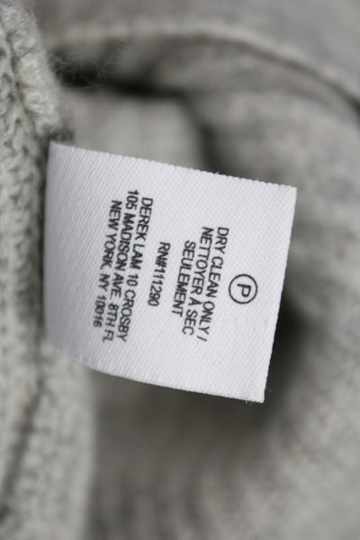 Derek Lam 10 Crosby Unisex Pullover Cashmere Mock Neck Gray Long Sleeve Size S