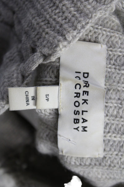 Derek Lam 10 Crosby Unisex Pullover Cashmere Mock Neck Gray Long Sleeve Size S