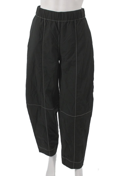 Ganni Womens Black Striped Polyester Size 34