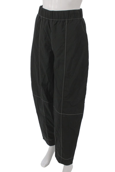 Ganni Womens Black Striped Polyester Size 34