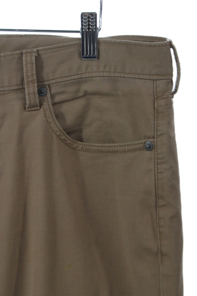J Crew Men's Chino Pants Brown Cotton Button Size 34