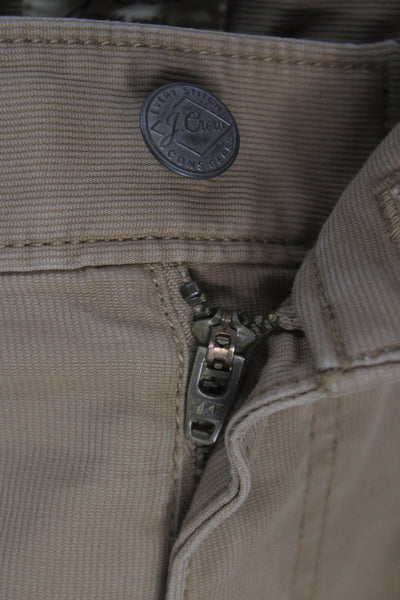 J Crew Men's Chino Pants Brown Cotton Button Size 34