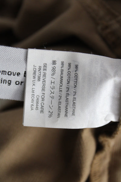 J Crew Men's Chino Pants Brown Cotton Button Size 34