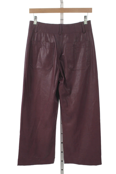 Maeve Anthropologie Women Cropped Purple Petite Viscose Pants Size 26