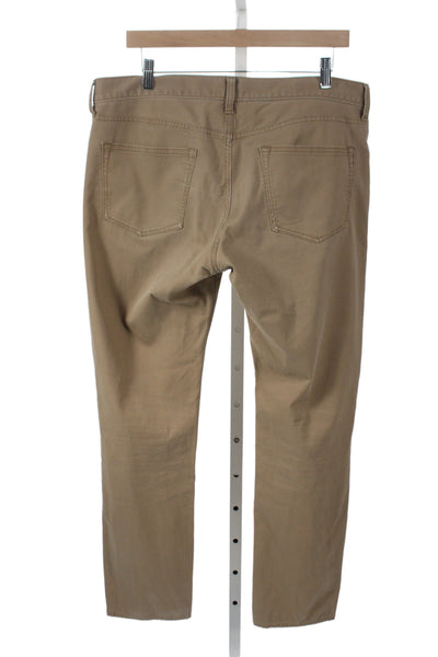 J Crew Mens Chino Khaki Pants Brown Cotton Stretch Size 34