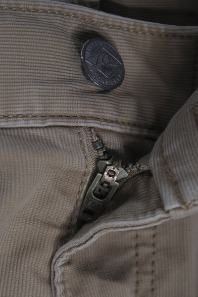 J Crew Mens Chino Khaki Pants Brown Cotton Stretch Size 34