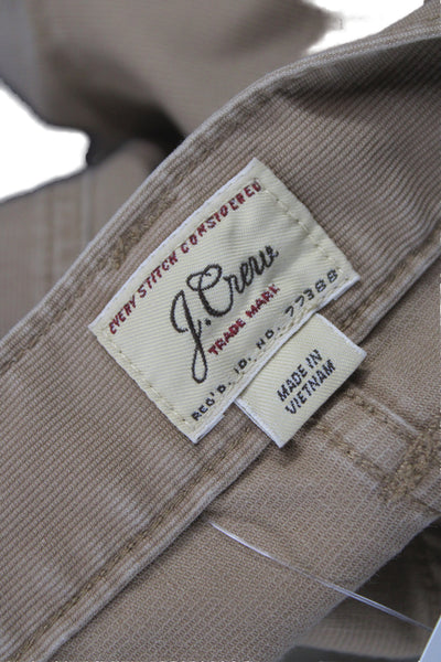J Crew Mens Chino Khaki Pants Brown Cotton Stretch Size 34