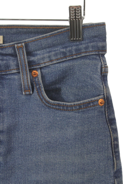 Levis Womens Straight Jeans High Waist Button Fly Blue Cotton Blend Size 26