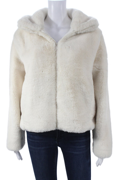 Beyond Yoga Women Basic Jacket Ivory Zip Long Sleeve Polyester Size XS