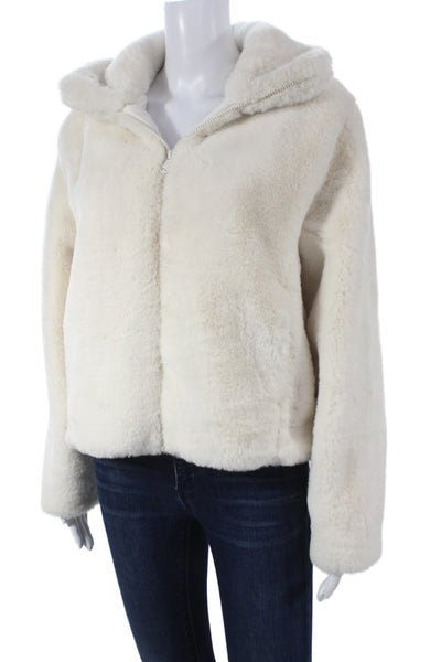 Beyond Yoga Women Basic Jacket Ivory Zip Long Sleeve Polyester Size XS