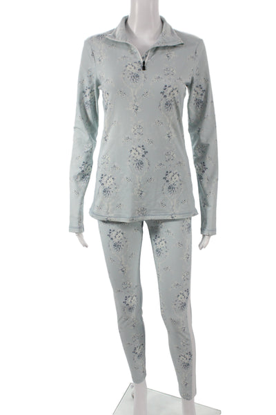 Fire + Ice Love Shack Fancy Womens Leggings Set Blue Size Extra Small/Small
