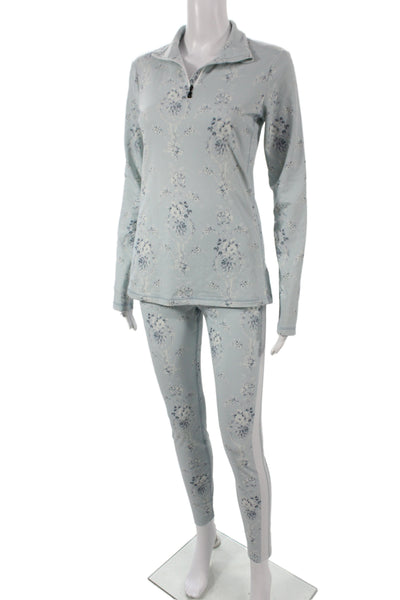 Fire + Ice Love Shack Fancy Womens Leggings Set Blue Size Extra Small/Small