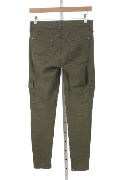 Vince Womens Cargo Pants Green Mid Rise 30 Inseam Size 27