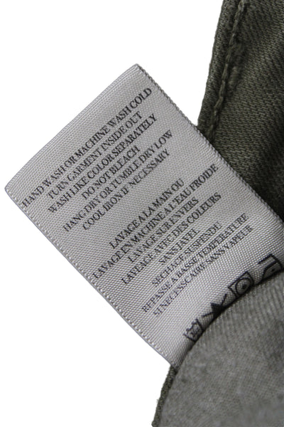 Vince Womens Cargo Pants Green Mid Rise 30 Inseam Size 27