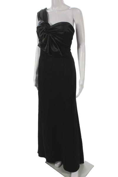 Mac Duggal Women Maxi Dress Black Sleeveless Polyester Hook & Eye Size 12