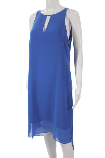 Trouve Women Shift Dress Blue Polyester Sleeveless Above Knee Size 8