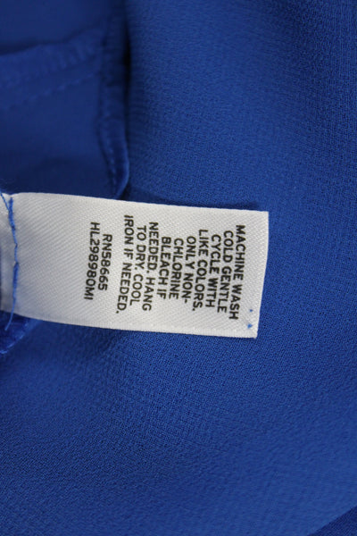 Trouve Women Shift Dress Blue Polyester Sleeveless Above Knee Size 8