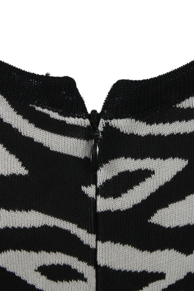St. John Collection By Marie Gray Womens Maxi Dress Black Aztec Knit Size 6