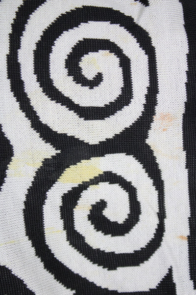 St. John Collection By Marie Gray Womens Maxi Dress Black Aztec Knit Size 6