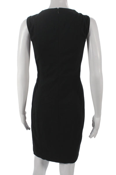 Akris Punto Women 2 Piece Black V-Neck Long Sleeve Suit Buckle Size 6