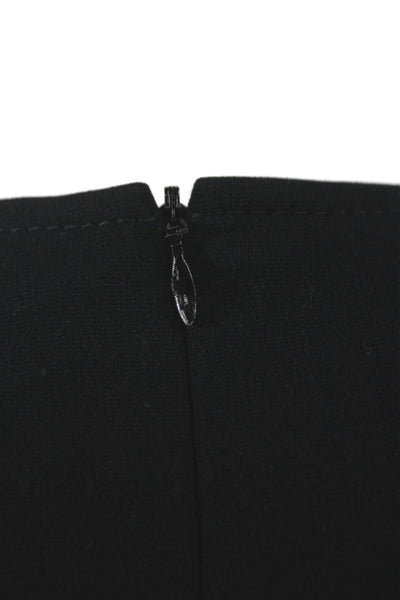 Akris Punto Women 2 Piece Black V-Neck Long Sleeve Suit Buckle Size 6