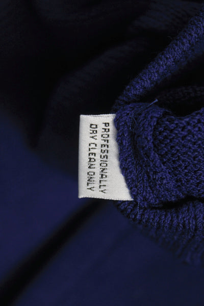 St. John Collection By Marie Gray Women Dress Pants Dark Blue Cotton Size 12