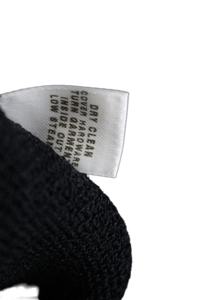 St. John Collection Unisex Black Full Zip Cardigan 75% Wool 25% Rayon Size 6