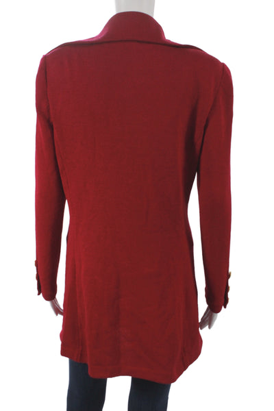 St. John Collection By Marie Gray Womens Red Wool Blend Jacket Size 10