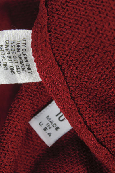 St. John Collection By Marie Gray Womens Red Wool Blend Jacket Size 10