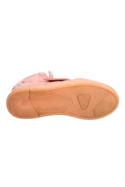 Adidas Womens Tubular High Top Strap Leather Athletic Sneakers Shoes Pink Size 6