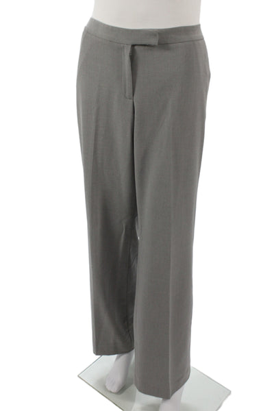 Calvin Klein Womens Two Button Long Sleeve Blazer Pants Suit Set Gray Size 8