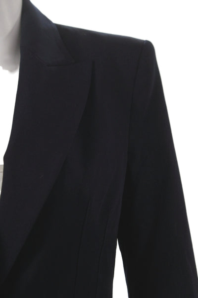 Zara Womens Blue Blazer Button Long Sleeve Polyester Classic Size S