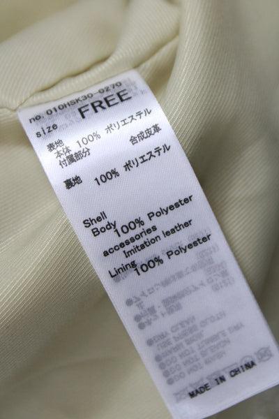 Moussy Women Basic Jacket Ivory Buckle Long Sleeve Polyester Size XS
