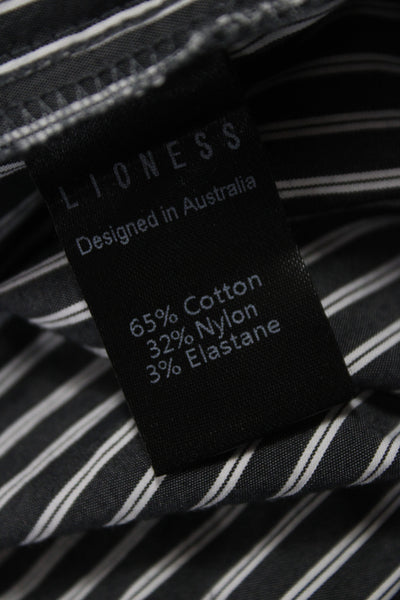 Lioness Unisex Black Striped Pants Size XS