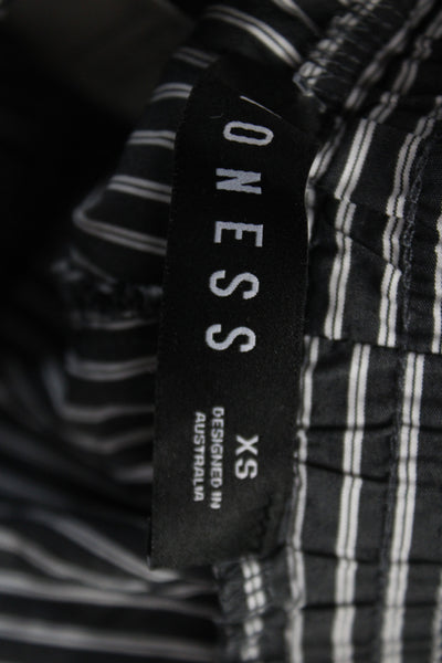 Lioness Unisex Black Striped Pants Size XS