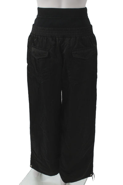 Dion Lee Womens Cargo Jogger Pants Black Drawstring Size 2