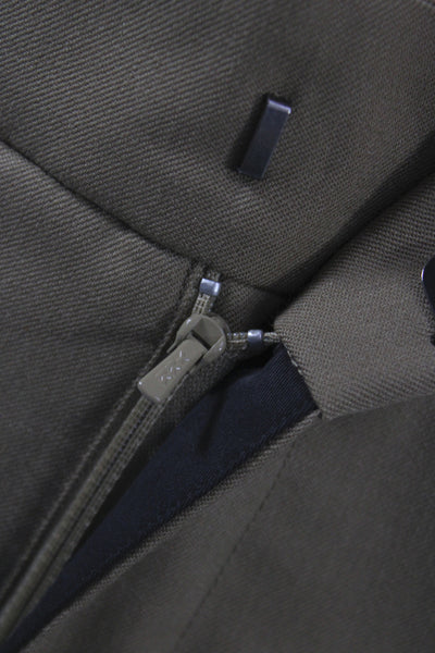 Yuzefi Unisex Brown Collared 2 Piece Army Suit Drawstring Wool Blend Size XS