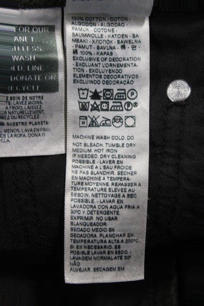 Levis Unisex Wide Leg Jeans Dark Gray Mid Rise Button Fly Size 25