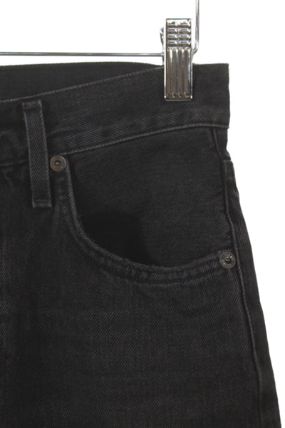 Agolde Unisex Black Straight Jeans Mid Rise Button Fly Size 24