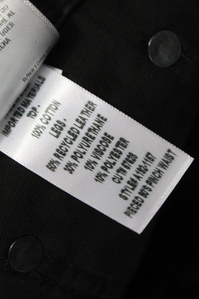Agolde Unisex Black Straight Jeans Mid Rise Button Fly Size 24