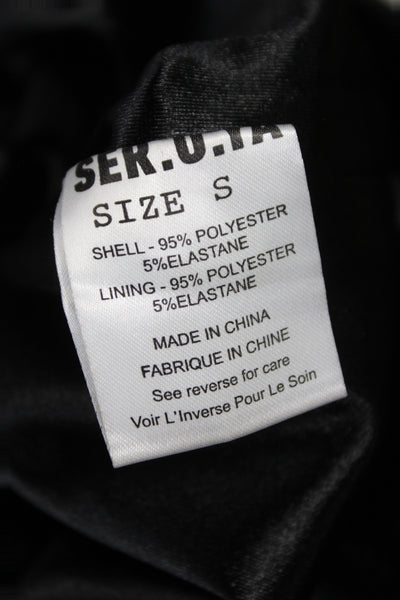 Ser.O.Ya Womens Bodycon Mini Dress Black Sleeveless Zip 95% Polyester Size S