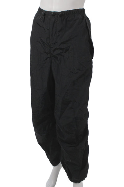 TNA Unisex Windbreaker Jogger Pants Black Nylon 90s Size S