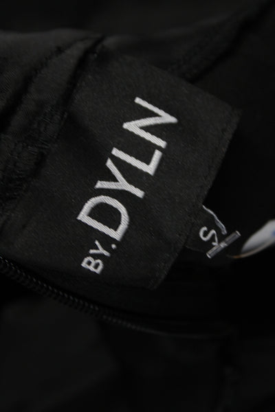 By Dyln Womens Black Cargo Pants Buckle 100% Polyester Gothic Size S