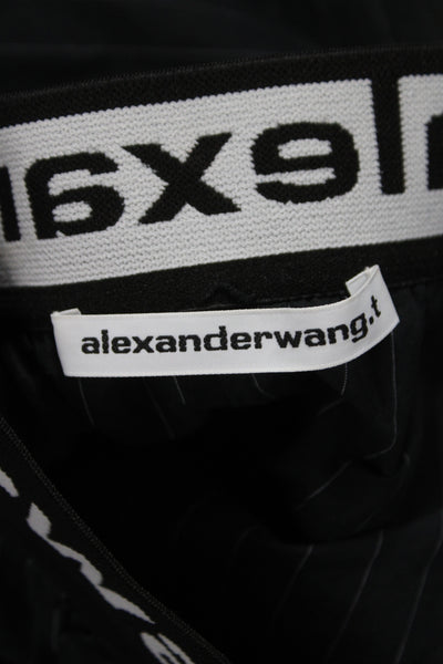 T Alexander Wang Men Black Striped Sweatpants 99% Cotton Size XS