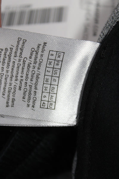 ROTATE Womens Black Floral Cargo Pants Viscose Drawstring Size 2