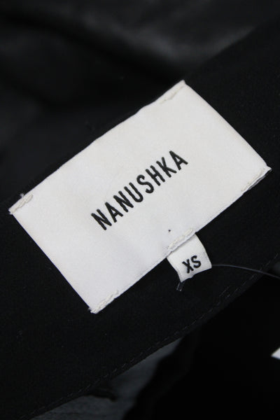 Nanushka Womens Dress Pants Black Solid Biker Size XS