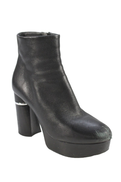 3.1 Phillip Lim Womens Leather Platform Ankle Boots Black Size 37 7