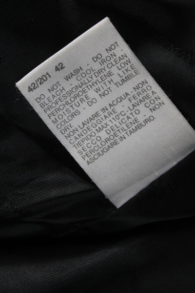 Sportmax Women Black Virgin Wool Overcoat Button Closure Size 8
