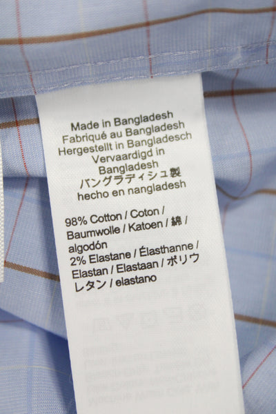 J Crew Men's Cotton Collard  Stripe Button front Shirt    Blue Size S
