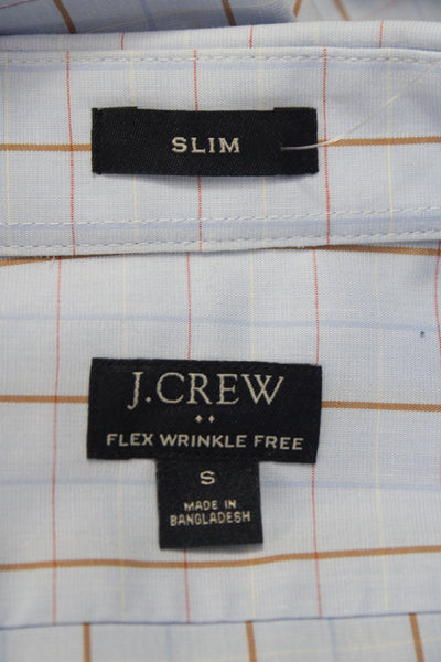 J Crew Men's Cotton Collard  Stripe Button front Shirt    Blue Size S